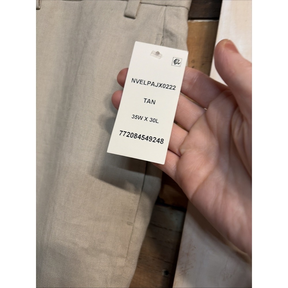 Lauren Ralph Lauren Mens Neville Straight 100% Linen Dress Pants 35X30 - Picture 3 of 12